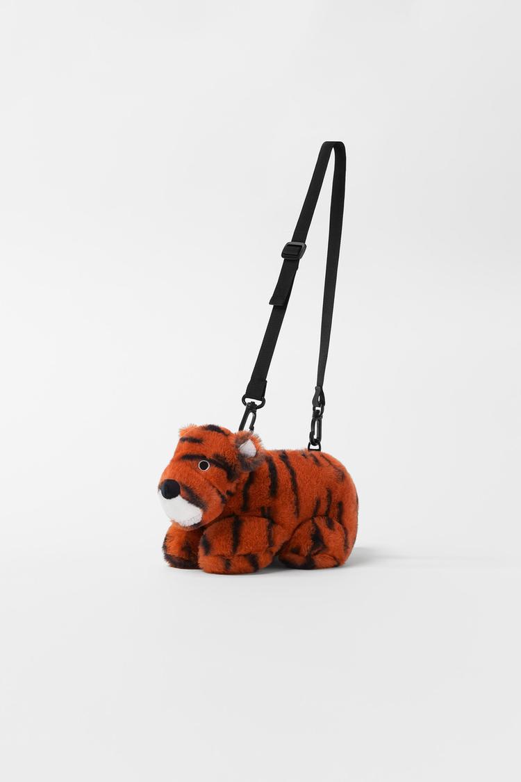 KIDS FAUX FUR TIGER CROSSBODY BAG Brown ZARA Canada